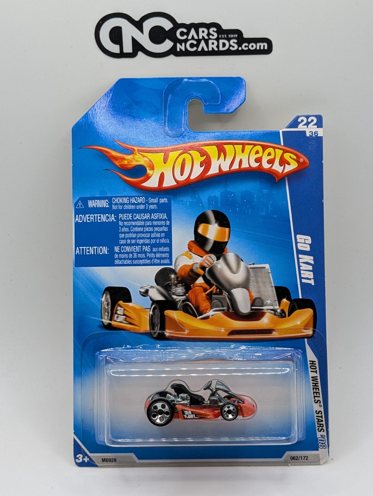2008 Hot Wheels All Stars 22/36 Go Kart Orange 62/172 (Soft Corners)
