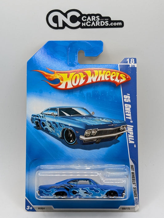 2008 Hot Wheels All Stars 18/36 '65 Chevy Impala Blue 58/172 (Soft Corners)