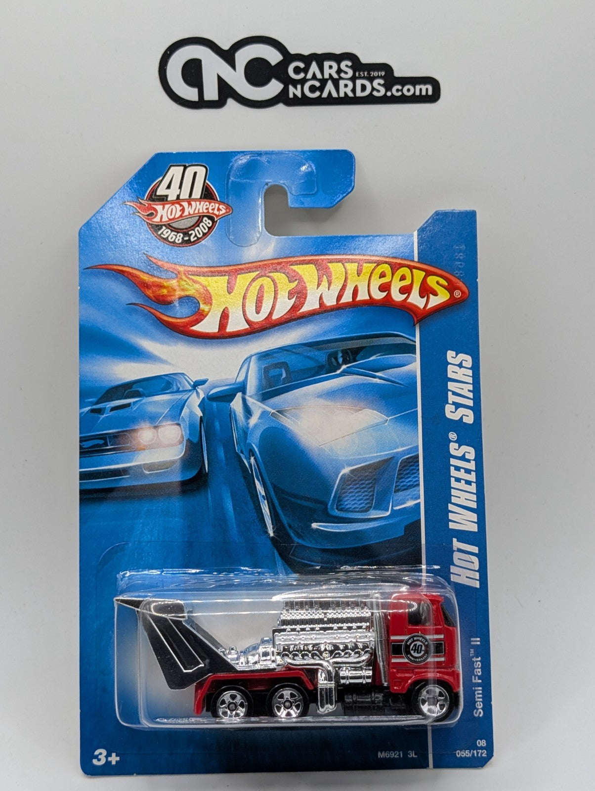 2008 Hot Wheels All Stars 15/36 Semi Fast II Red Small Rear Wheels 55/172