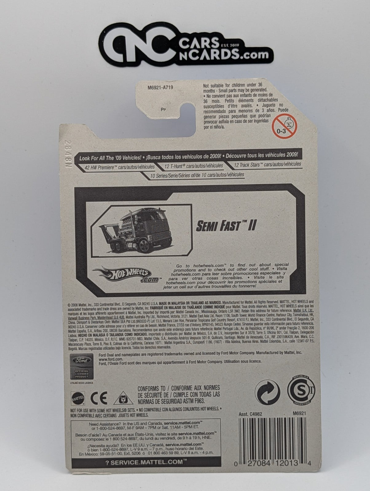 2008 Hot Wheels All Stars 15/36 Semi Fast II Purple 55/172 (Soft Corners)