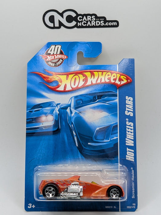 2008 Hot Wheels All Stars 13/36 Screamin' Hauler Orange 53/172 (Soft Corners)