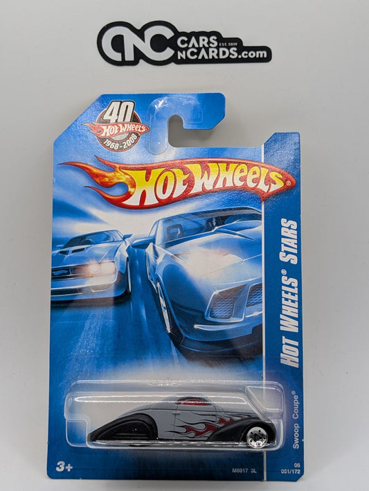 2008 Hot Wheels All Stars 11/36 Swoop Coupe Gray 51/172 (Soft Corners)