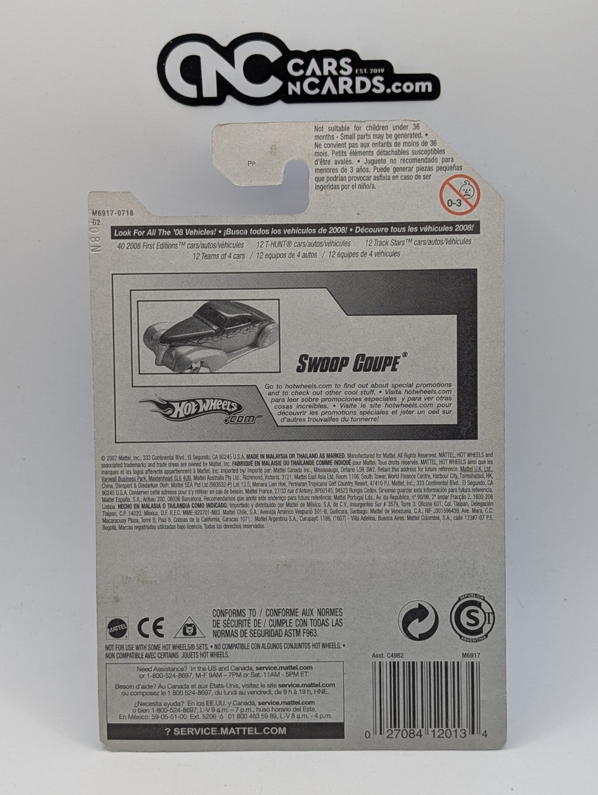 2008 Hot Wheels All Stars 11/36 Swoop Coupe Gray 51/172 (Soft Corners)