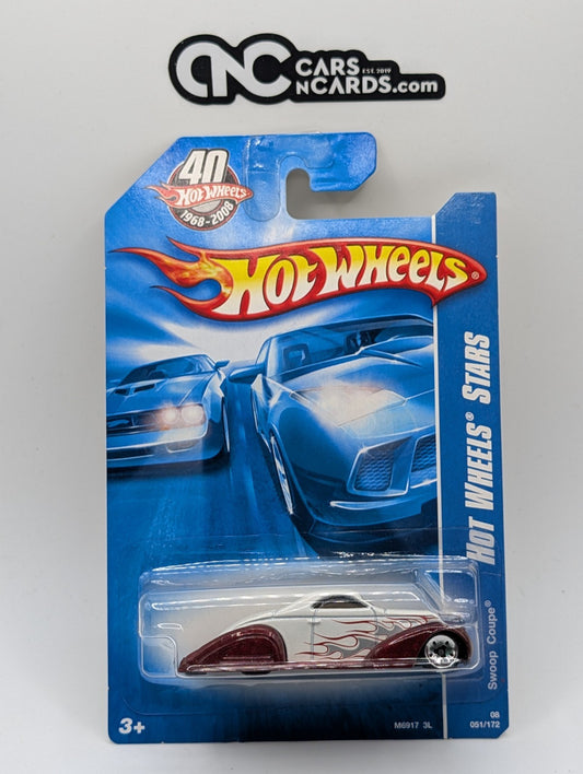 2008 Hot Wheels All Stars 11/36 Swoop Coupe White 51/172 (Soft Corners)