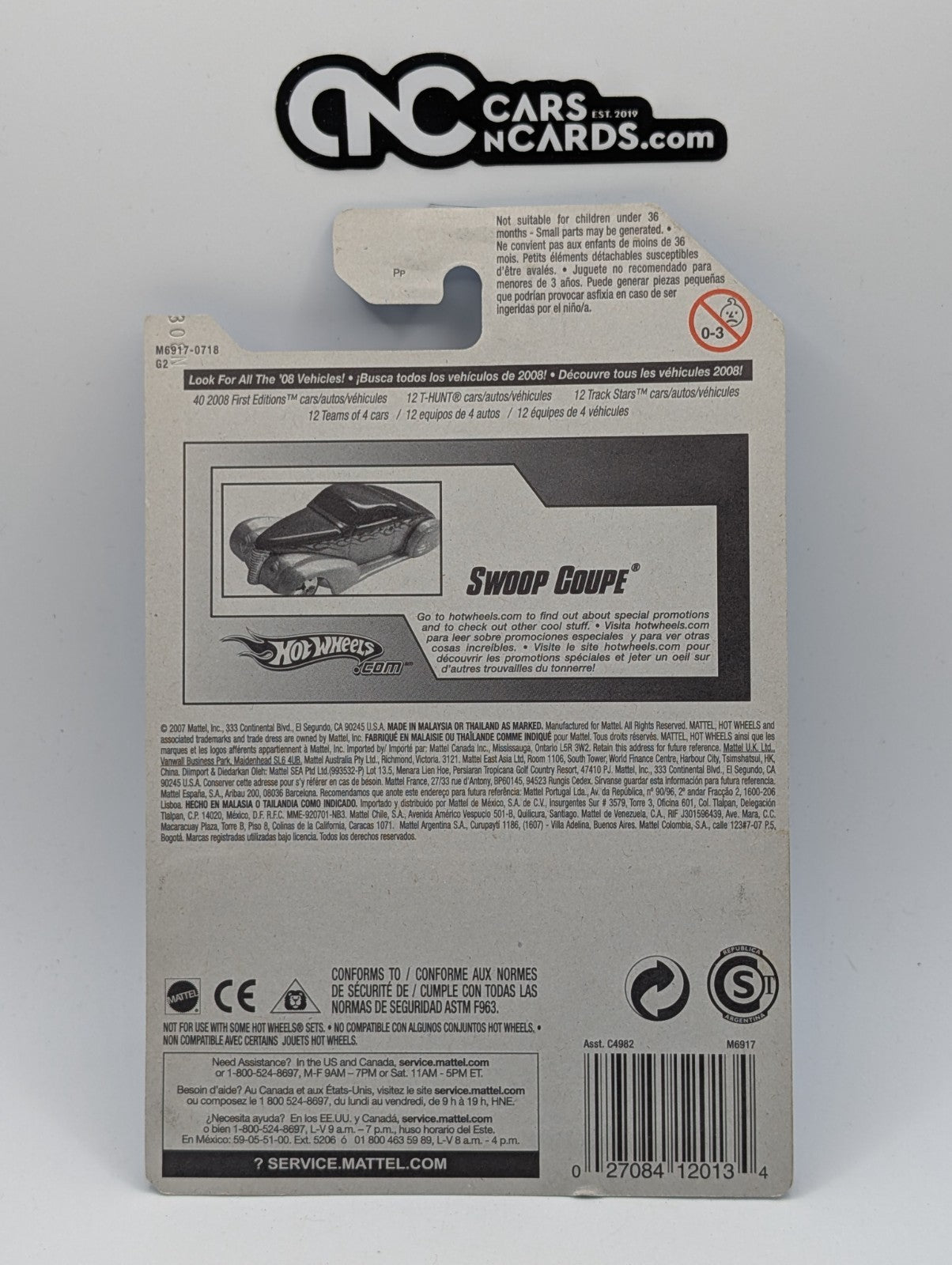 2008 Hot Wheels All Stars 11/36 Swoop Coupe White 51/172 (Soft Corners)