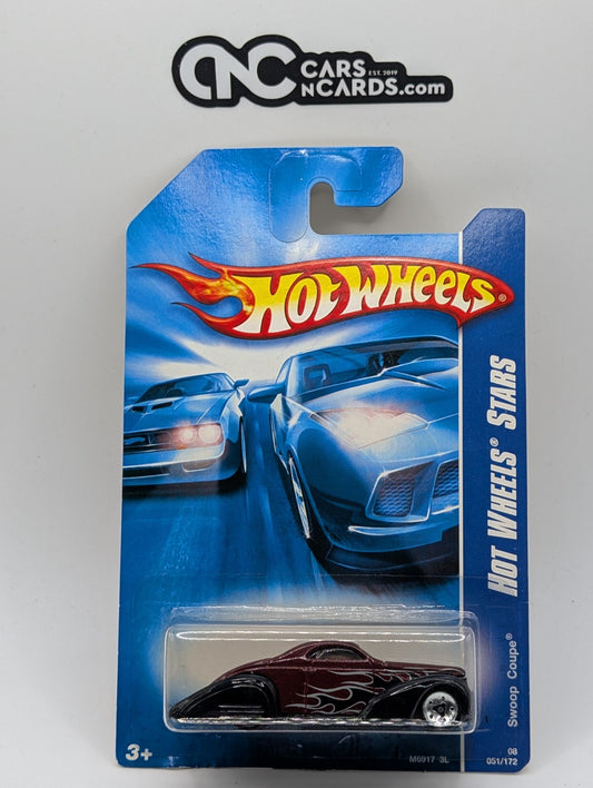 2008 Hot Wheels All Stars 11/36 Swoop Coupe Red 51/172 (Card Crease)
