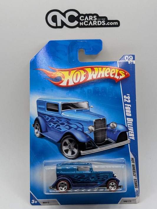 2008 Hot Wheels All Stars 9/36 '32 Ford Delivery Blue 49/172 (Card Damage)