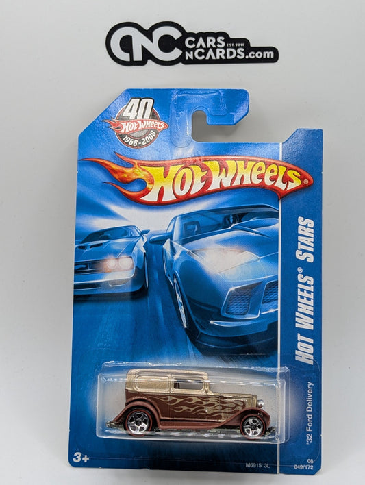 2008 Hot Wheels All Stars 9/36 '32 Ford Delivery Gold 49/172 (Card Damage)