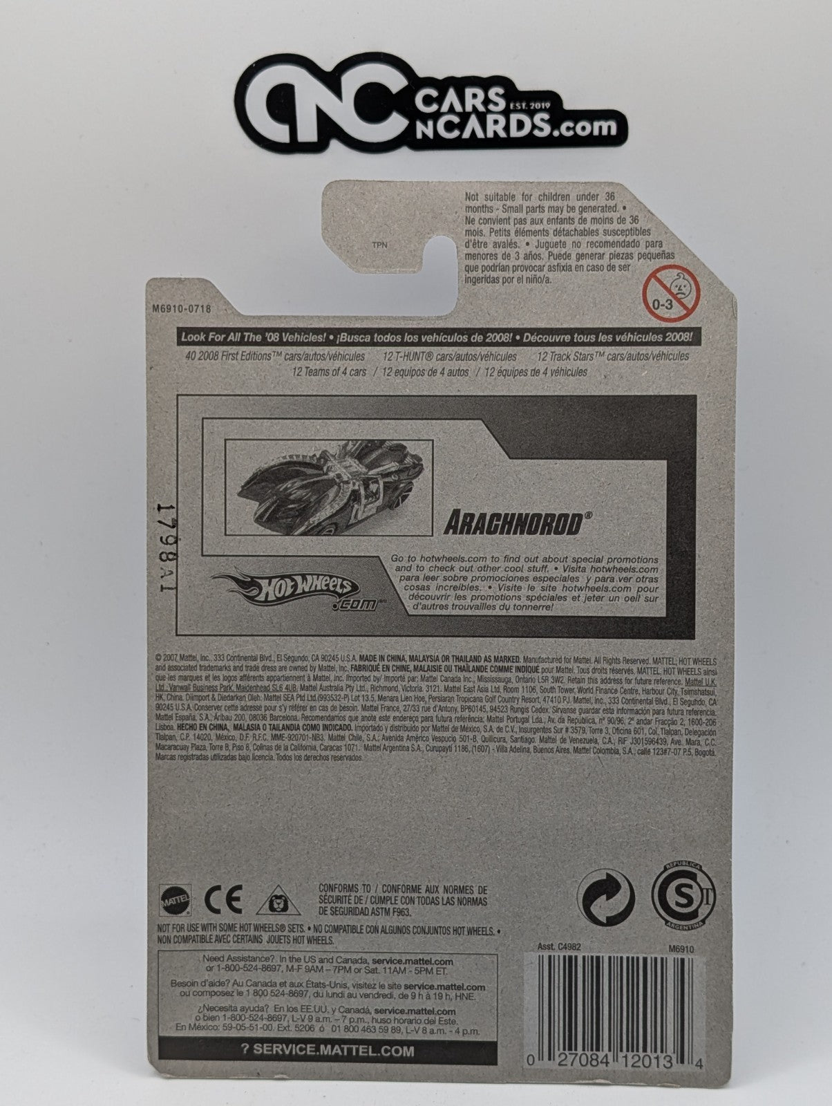 2008 Hot Wheels All Stars 4/36 Arachnorod Orange 44/172 (Soft Corners)