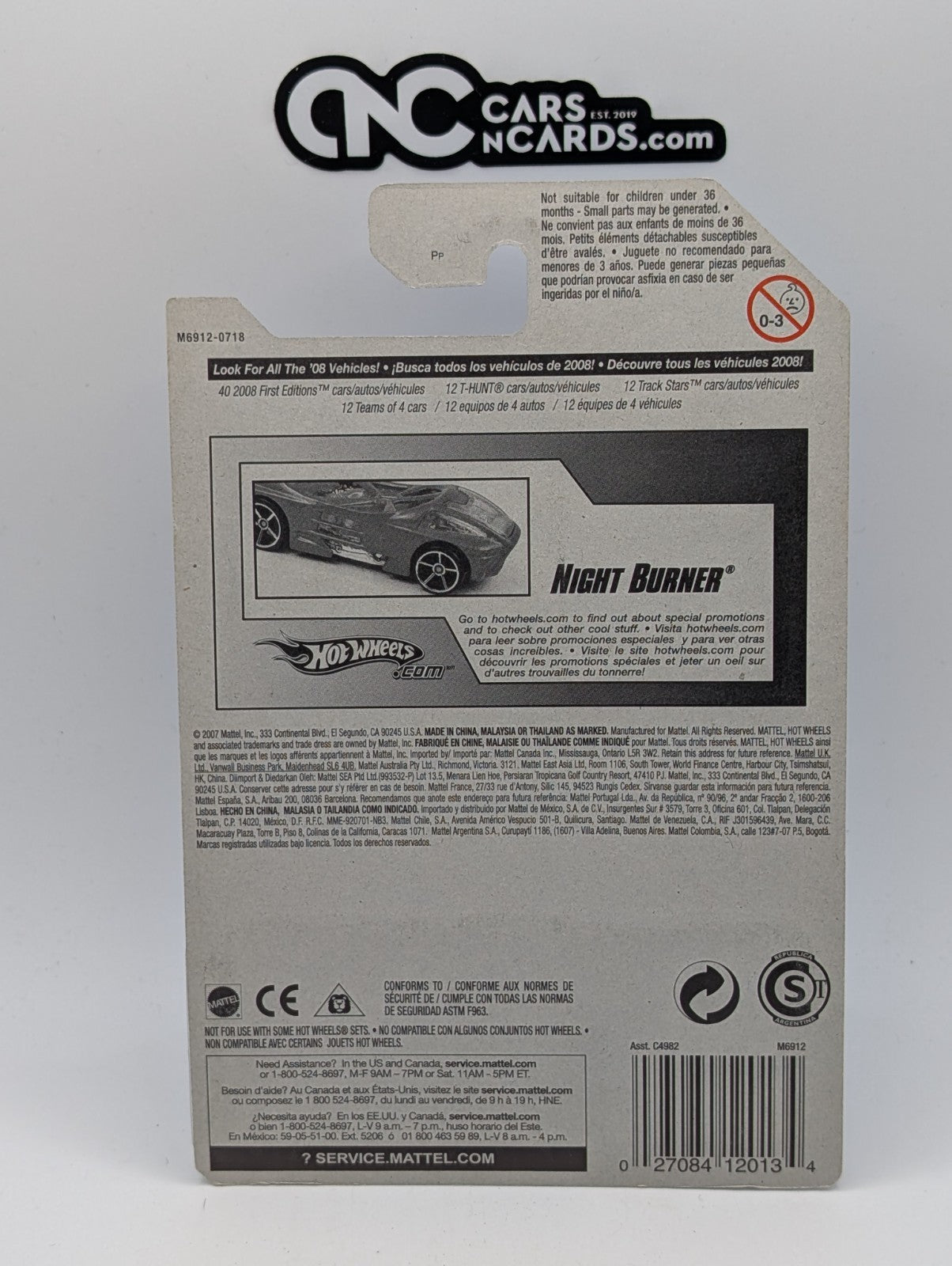 2008 Hot Wheels All Stars 6/36 Night Burner Blue SP5 46/172