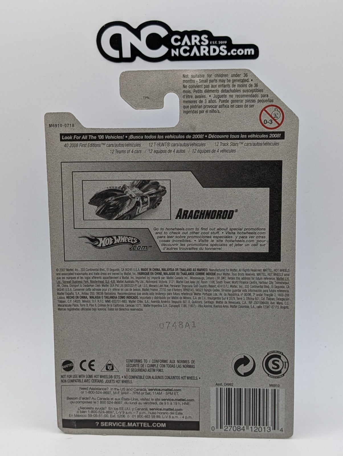 2008 Hot Wheels All Stars 4/36 Arachnorod Blue 44/172 (Soft Corners)