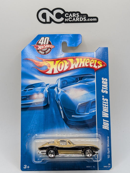 2008 Hot Wheels All Stars 5/36 '63 Split Window Corvette Gold 45/172