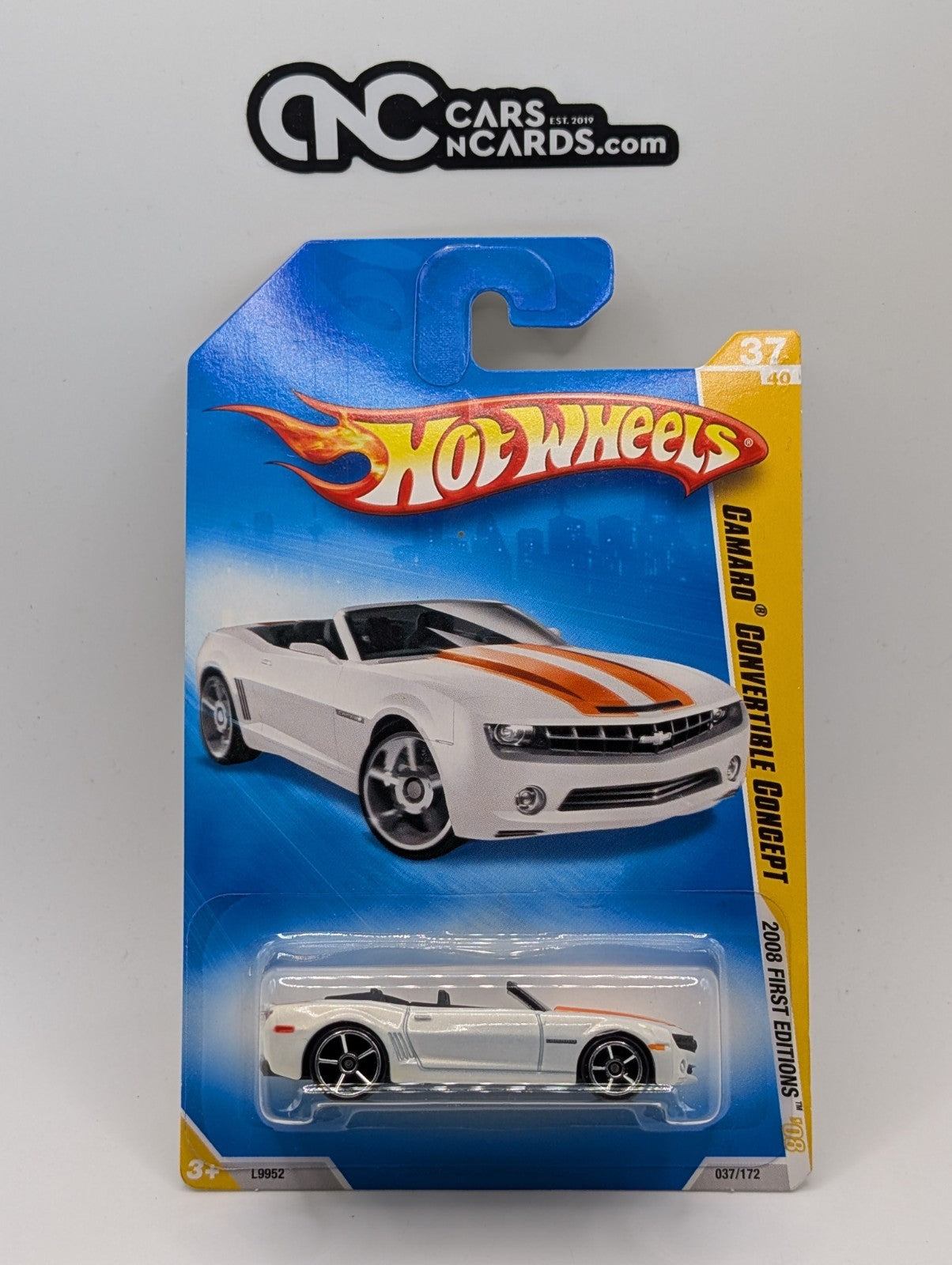 2008 Hot Wheels First Editions 37/40 Camaro Convertible Concept White 37/172