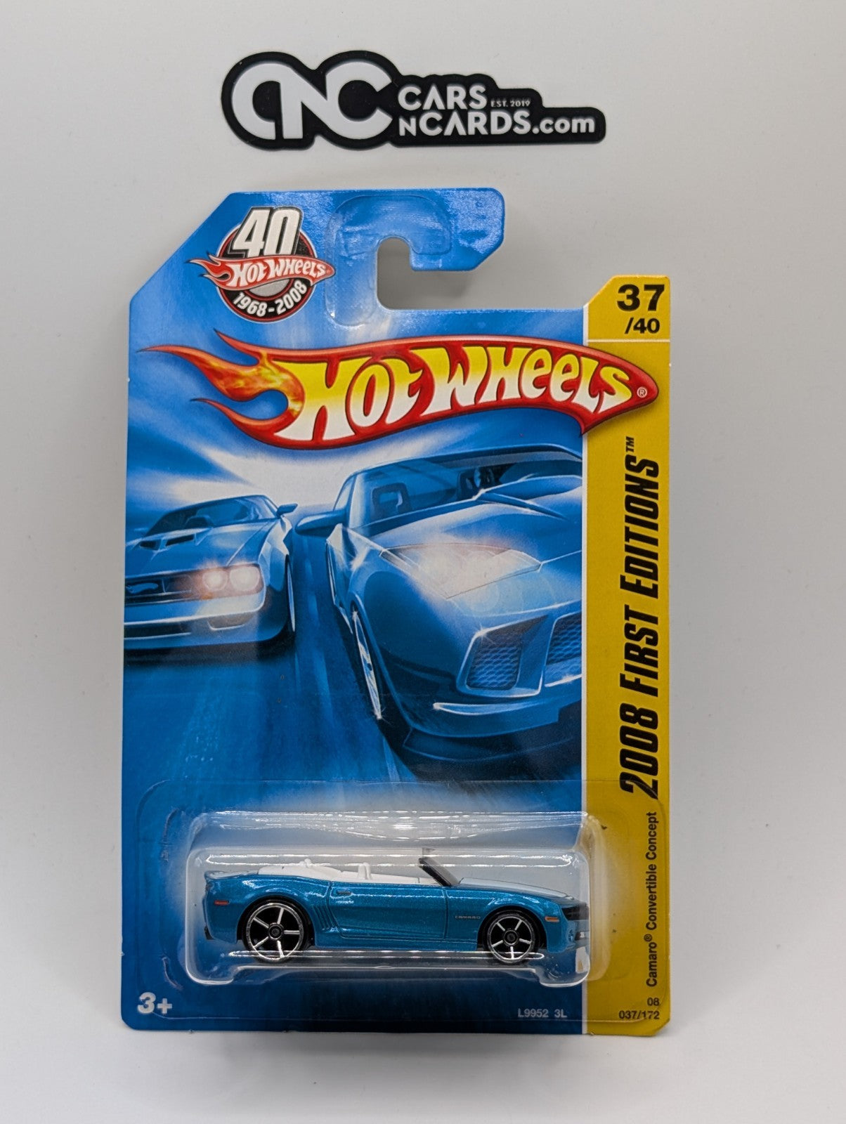 2008 Hot Wheels First Editions 37/40 Camaro Convertible Concept Blue 37/172