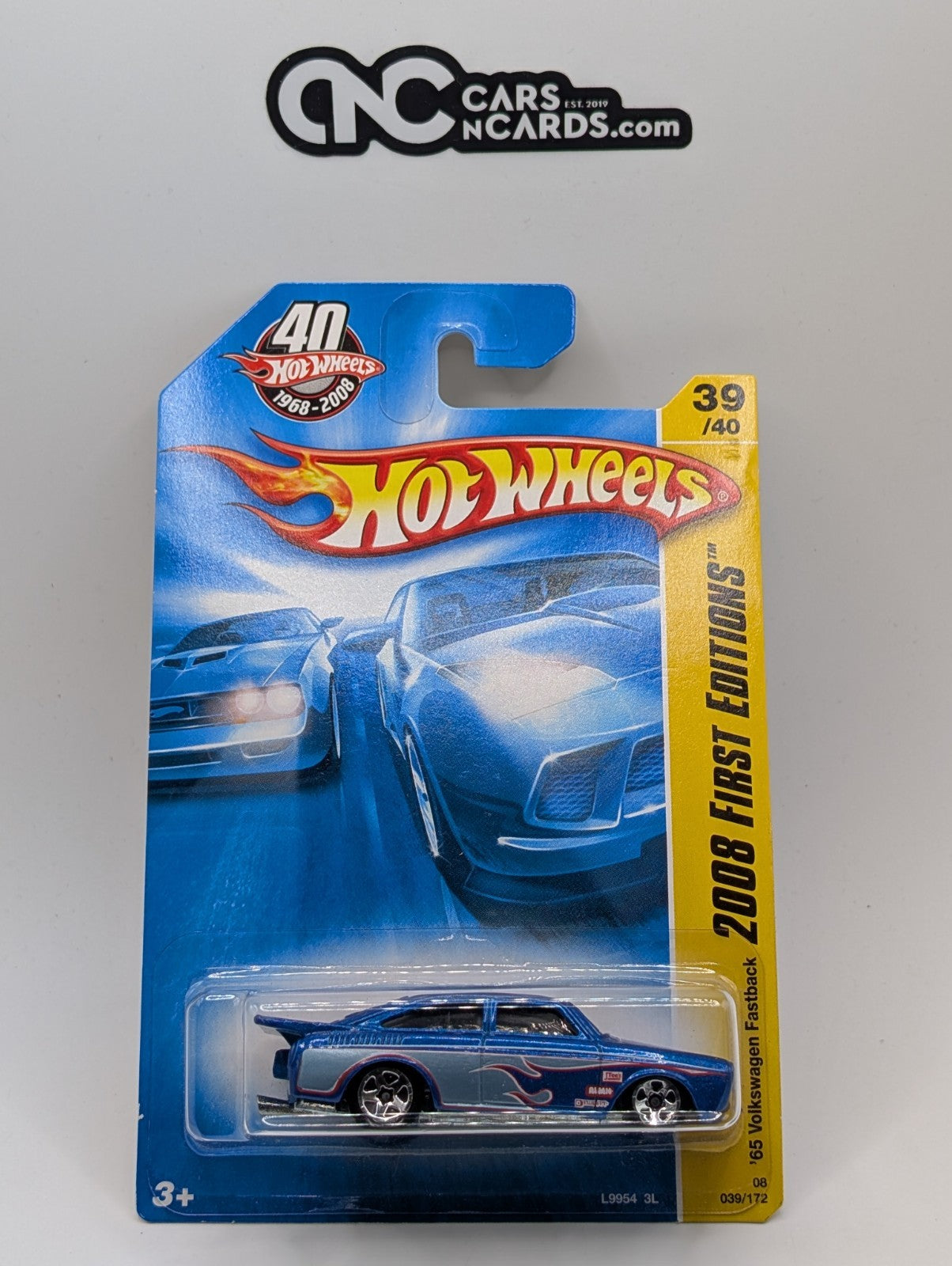 2008 Hot Wheels First Editions 39/40 '65 Volkswagen Fastback Blue 39/172