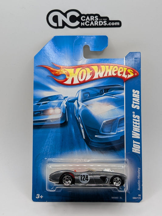 2008 Hot Wheels Stars Austin-Healey Gray 83/172 (Soft Corners)