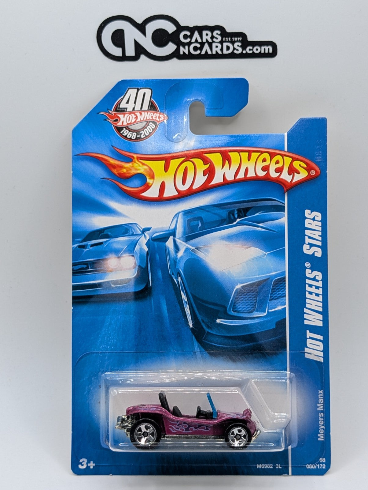 2008 Hot Wheels Stars Meyers Manx Pink 80/172 (Soft Corners)
