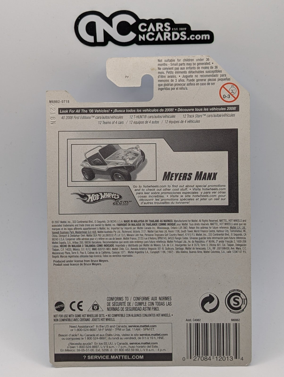 2008 Hot Wheels Stars Meyers Manx Pink 80/172 (Soft Corners)