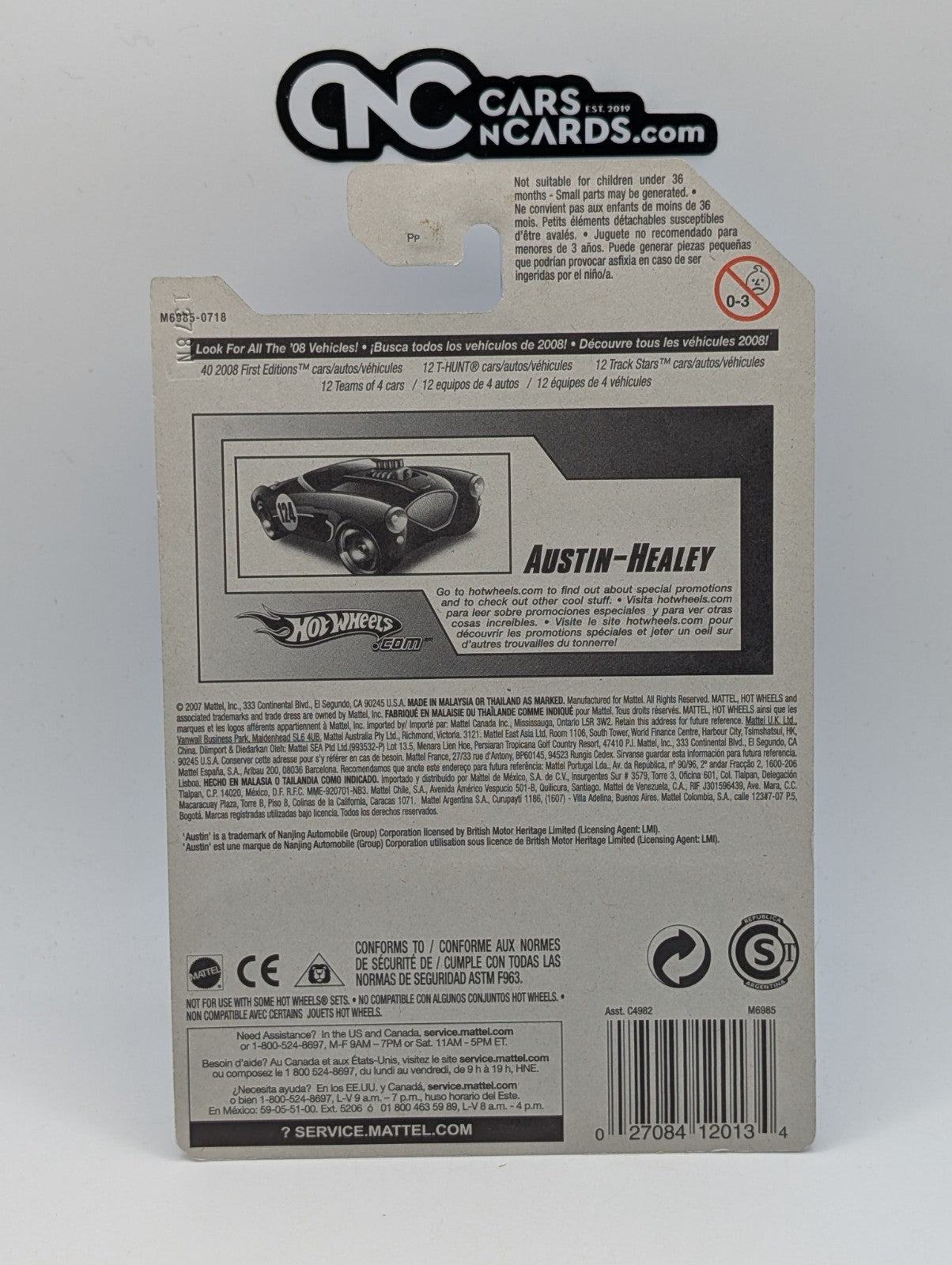 2008 Hot Wheels Stars Austin-Healey Green 83/172 (Soft Corners)