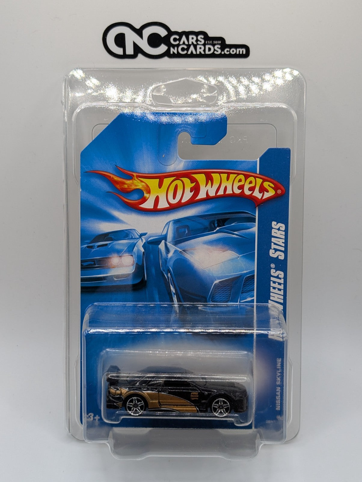 2008 Hot Wheels Stars Nissan Skyline Black 81/172 w/ Protector (Soft Corners)