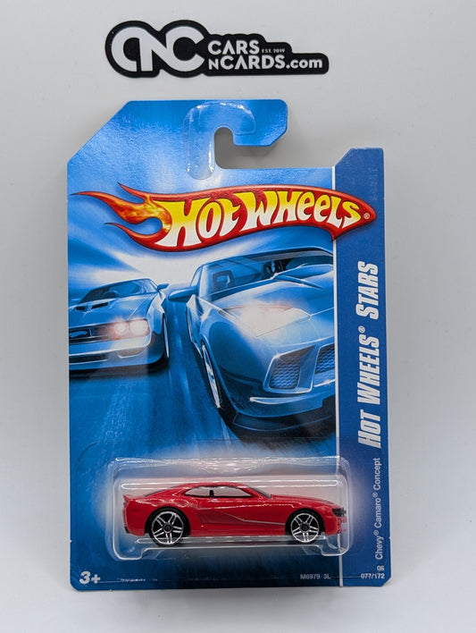 2008 Hot Wheels Stars Chevy Camaro Concept Red 77/172 (Soft Corners)