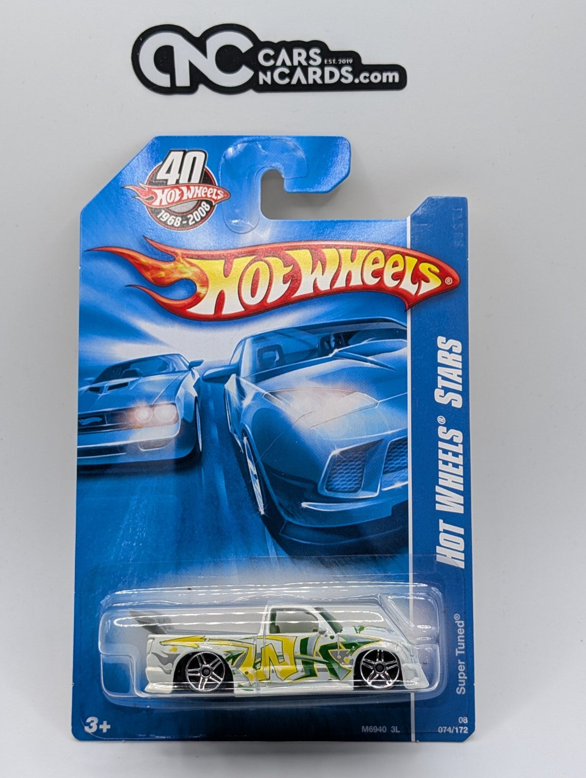 2008 Hot Wheels All Stars 34/36 Super Tuned White 74/172 (Soft Corners)
