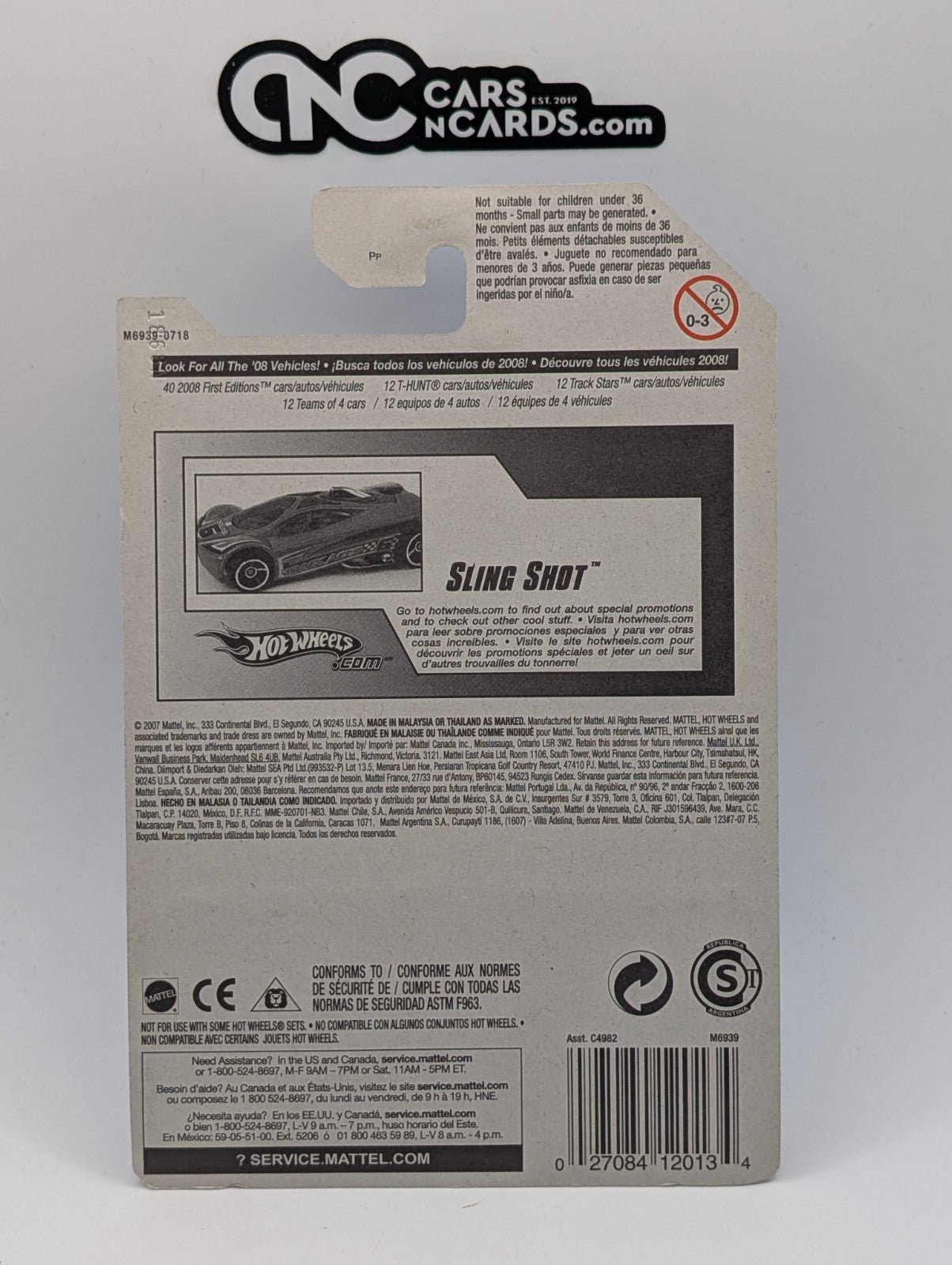 2008 Hot Wheels All Stars 33/36 Sling Shot White 73/172 (Soft Corners)