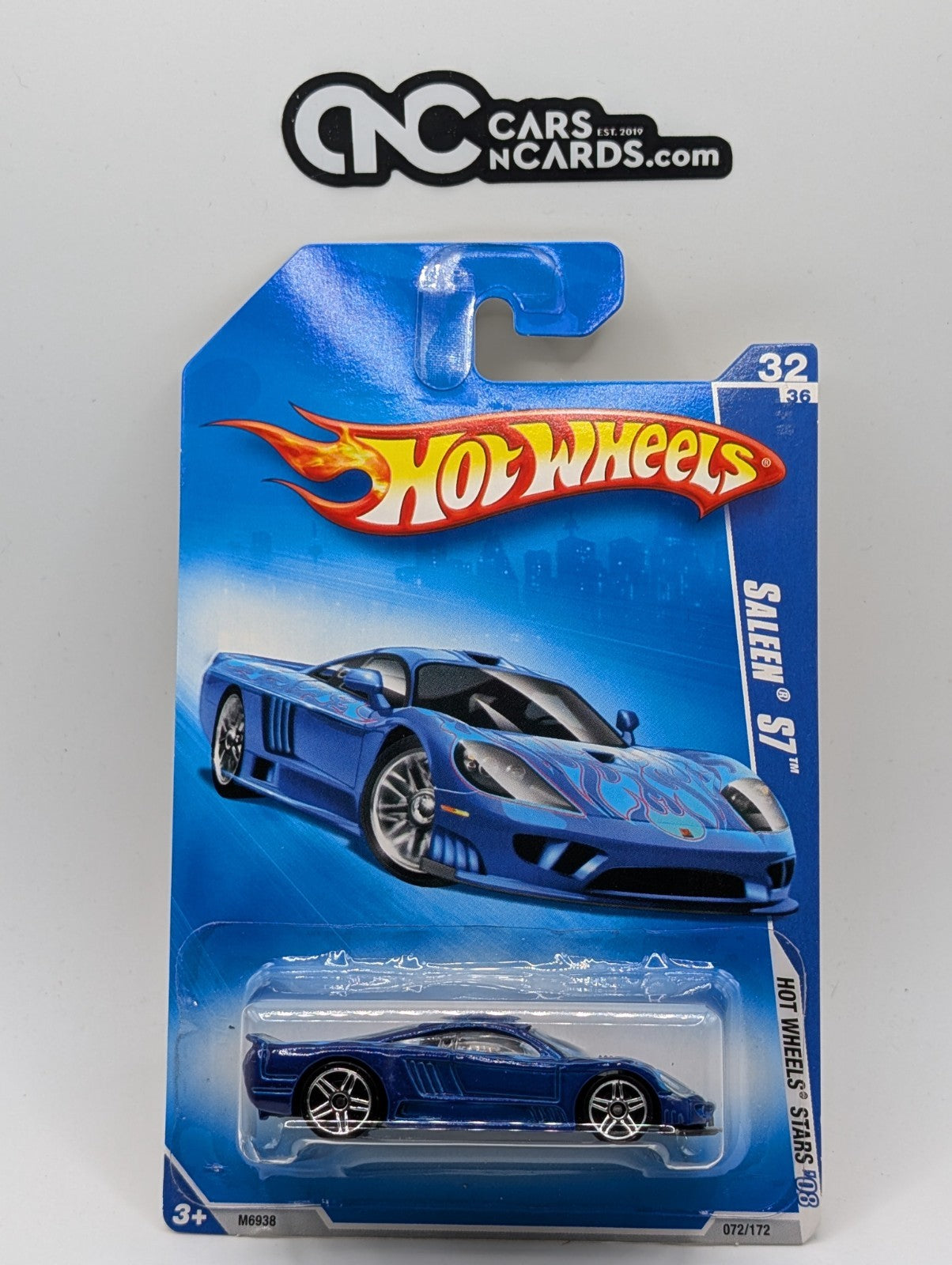 2008 Hot Wheels All Stars 32/36 Saleen S7 Blue 72/172 (Soft Corners)