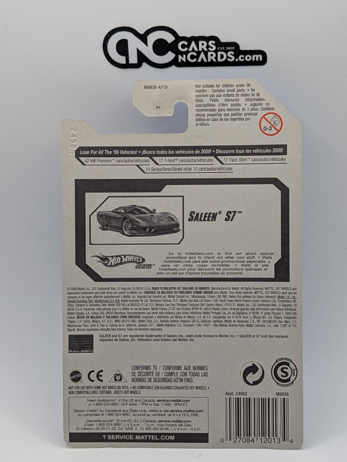 2008 Hot Wheels All Stars 32/36 Saleen S7 Blue 72/172 (Soft Corners)