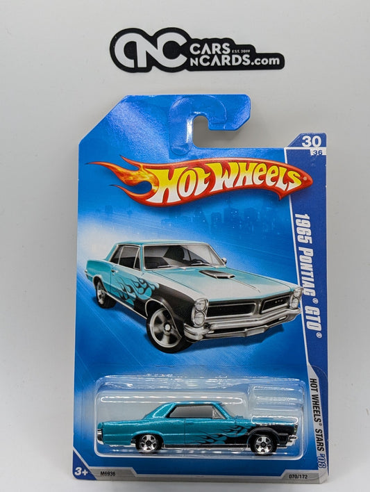 2008 Hot Wheels All Stars 30/36 1965 Pontiac GTO Teal 70/172 (Card Damage)
