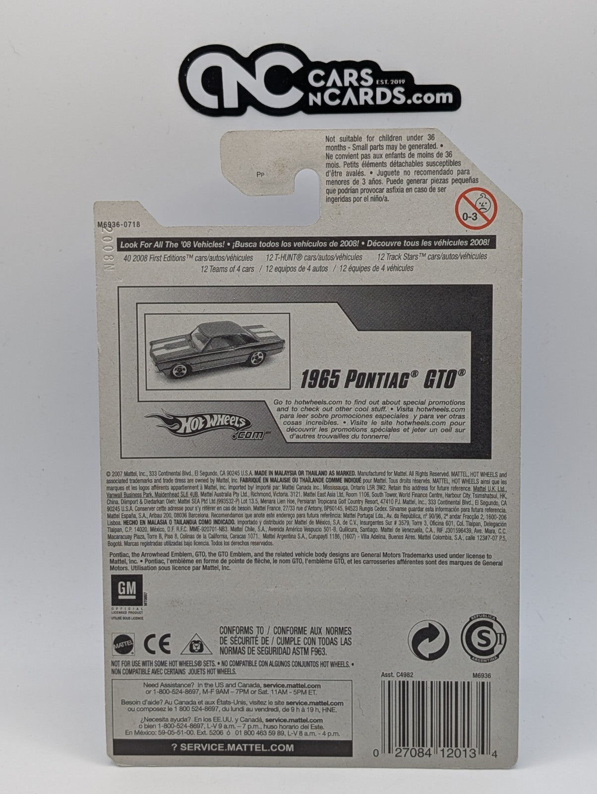 2008 Hot Wheels All Stars 30/36 1965 Pontiac GTO Orange 70/172 (Soft Corners)
