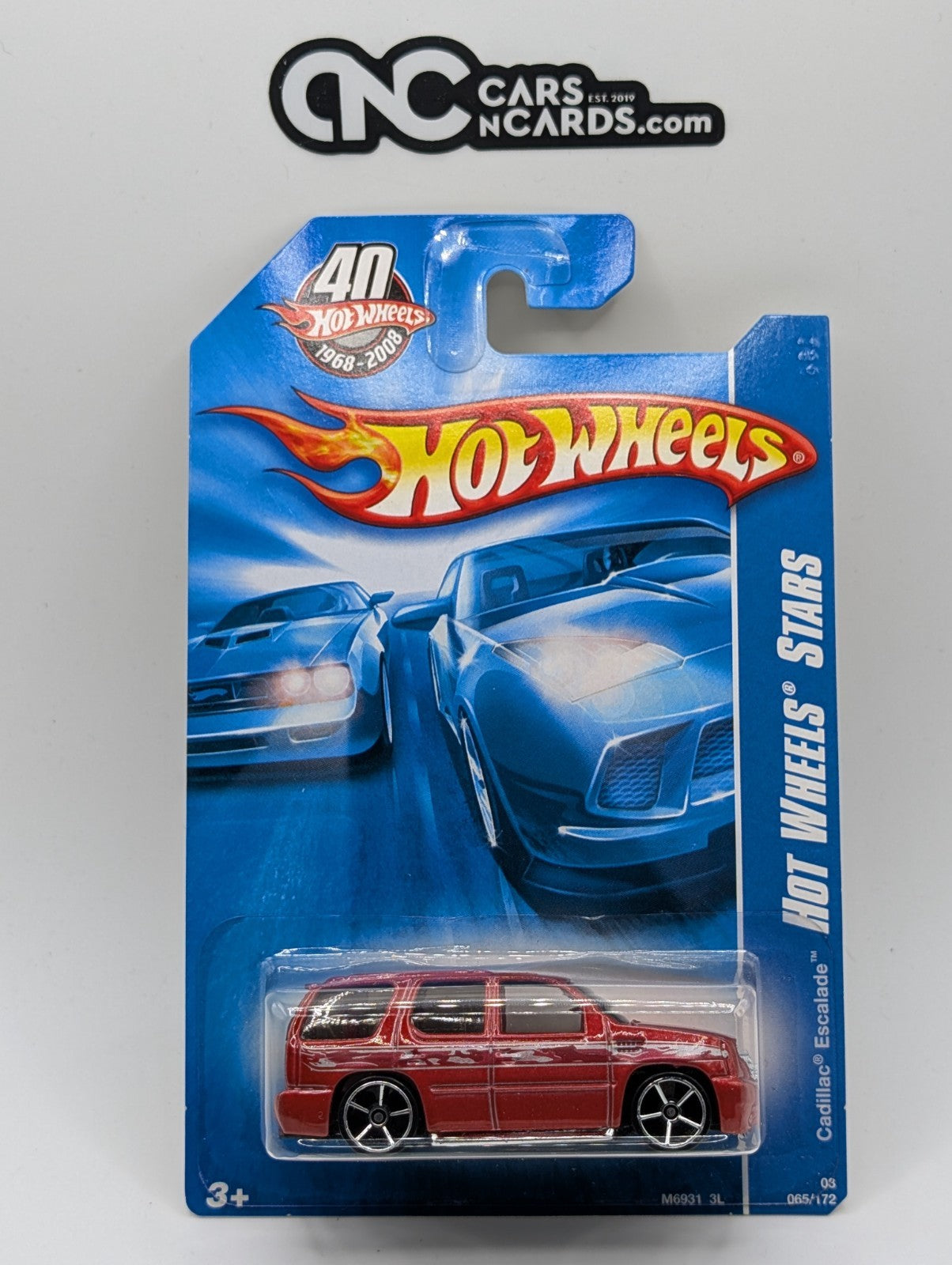 2008 Hot Wheels All Stars 25/36 07 Cadillac Escalade Red 65/172 (Soft Corners)