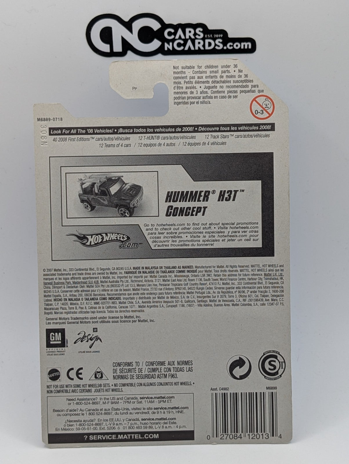 2008 Hot Wheels Surf's Up 1/4 Hummer H3T Concept Blue 117/172 (Soft Corners)