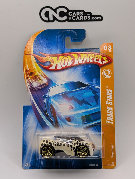 2008 Hot Wheels Track Stars 3/12 Supdogg White 103/172 (Soft Corners)