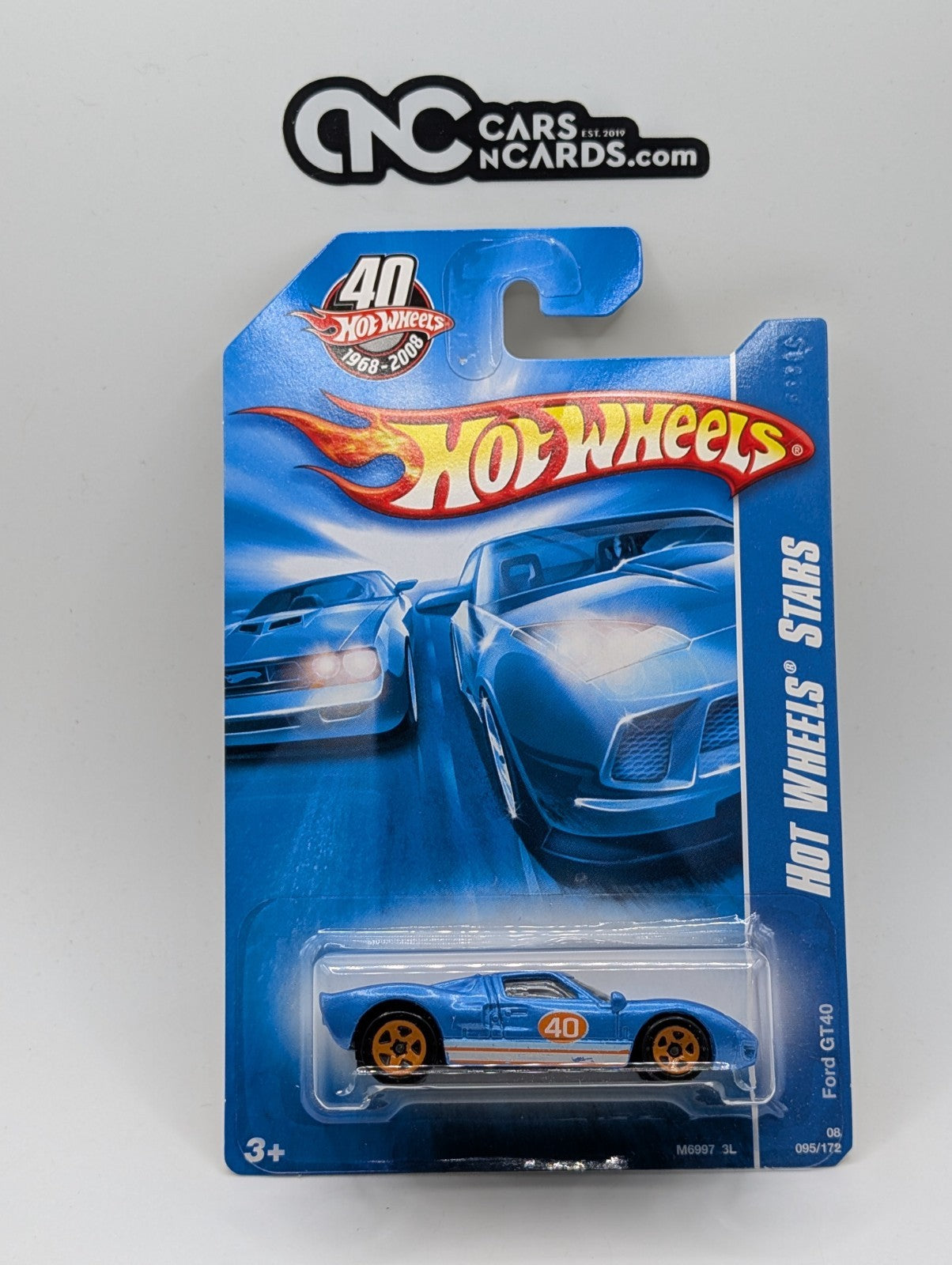 2008 Hot Wheels Stars Ford GT-40 Blue 95/172 (Soft Corners)