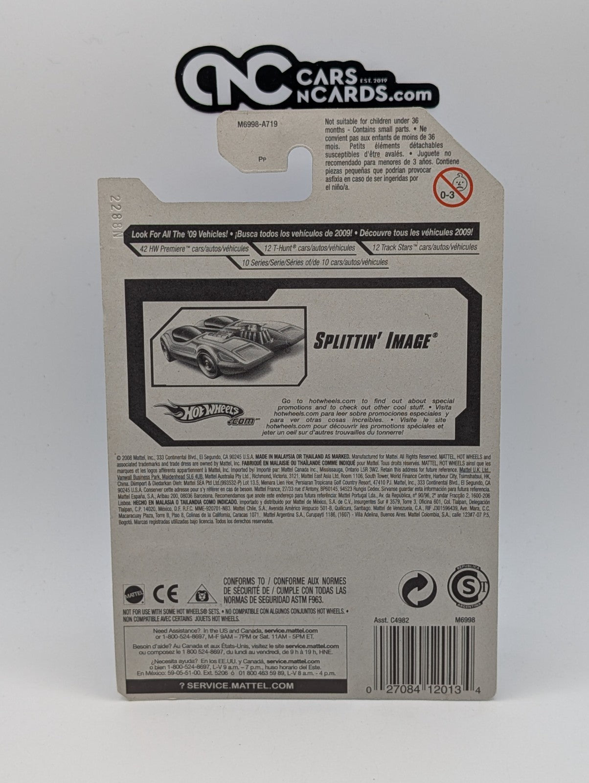 2008 Hot Wheels Stars Splittin' Image Green 96/172 (Card Damage)