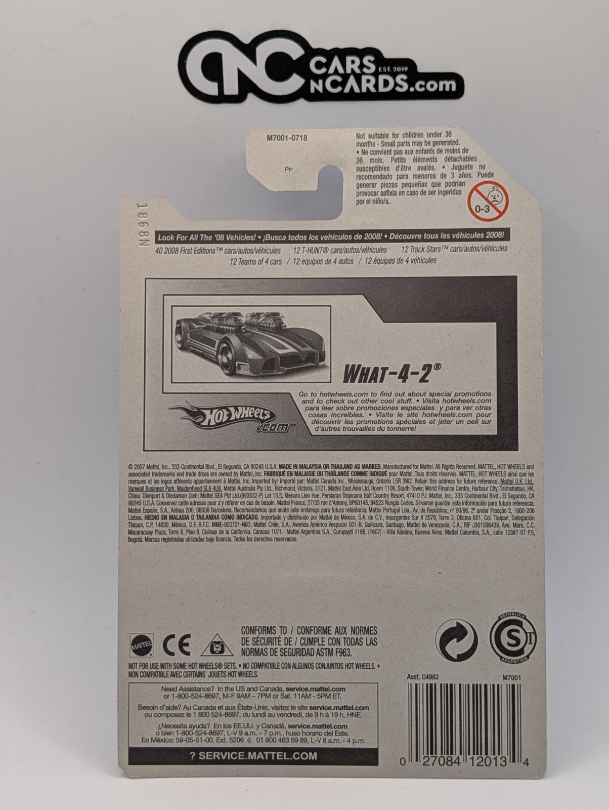 2008 Hot Wheels Stars What-4-2 Blue 99/172 (Soft Corners)