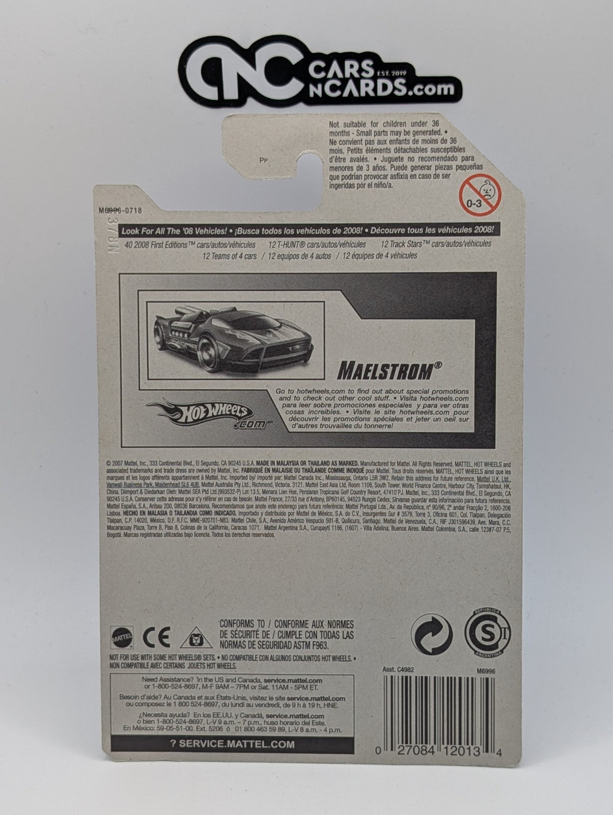 2008 Hot Wheels Stars Maelstrom Red 94/172 (Soft Corners)