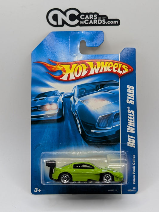 2008 Hot Wheels Stars Pikes Peak Celica Green 88/172 (Soft Corners)