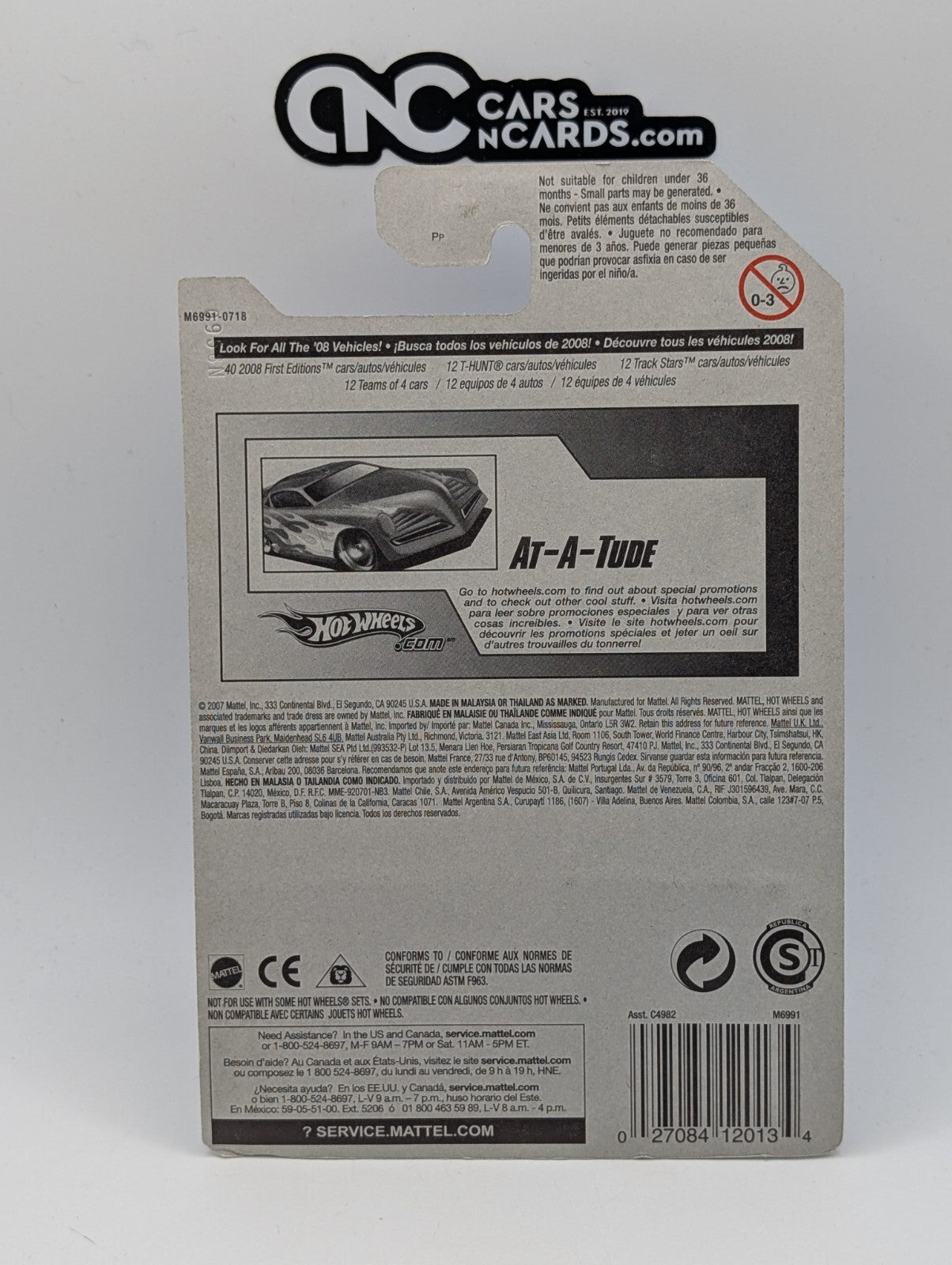 2008 Hot Wheels Stars At-A-Tude Blue 89/172 (Soft Corners)
