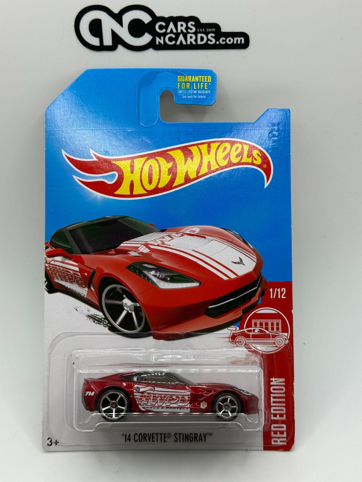 2017 Hot Wheels Red Edition 1/12 '14 Corvette Stingray (Soft Corners)