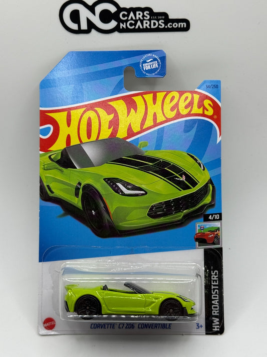 2023 Hot Wheels HW Roadsters Corvette C7 Z06 Dollar General (Cracked Blister)
