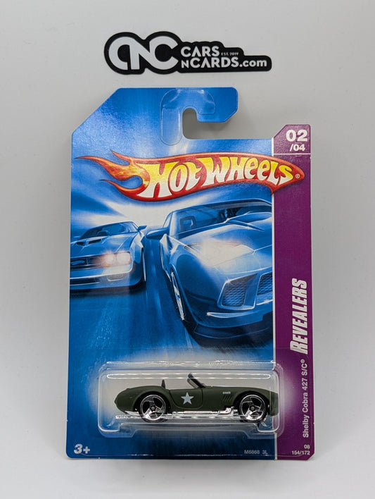 2008 Hot Wheels Revealers 2/4 Shelby Cobra 427 S/C Green 154/172 (Soft Corners)