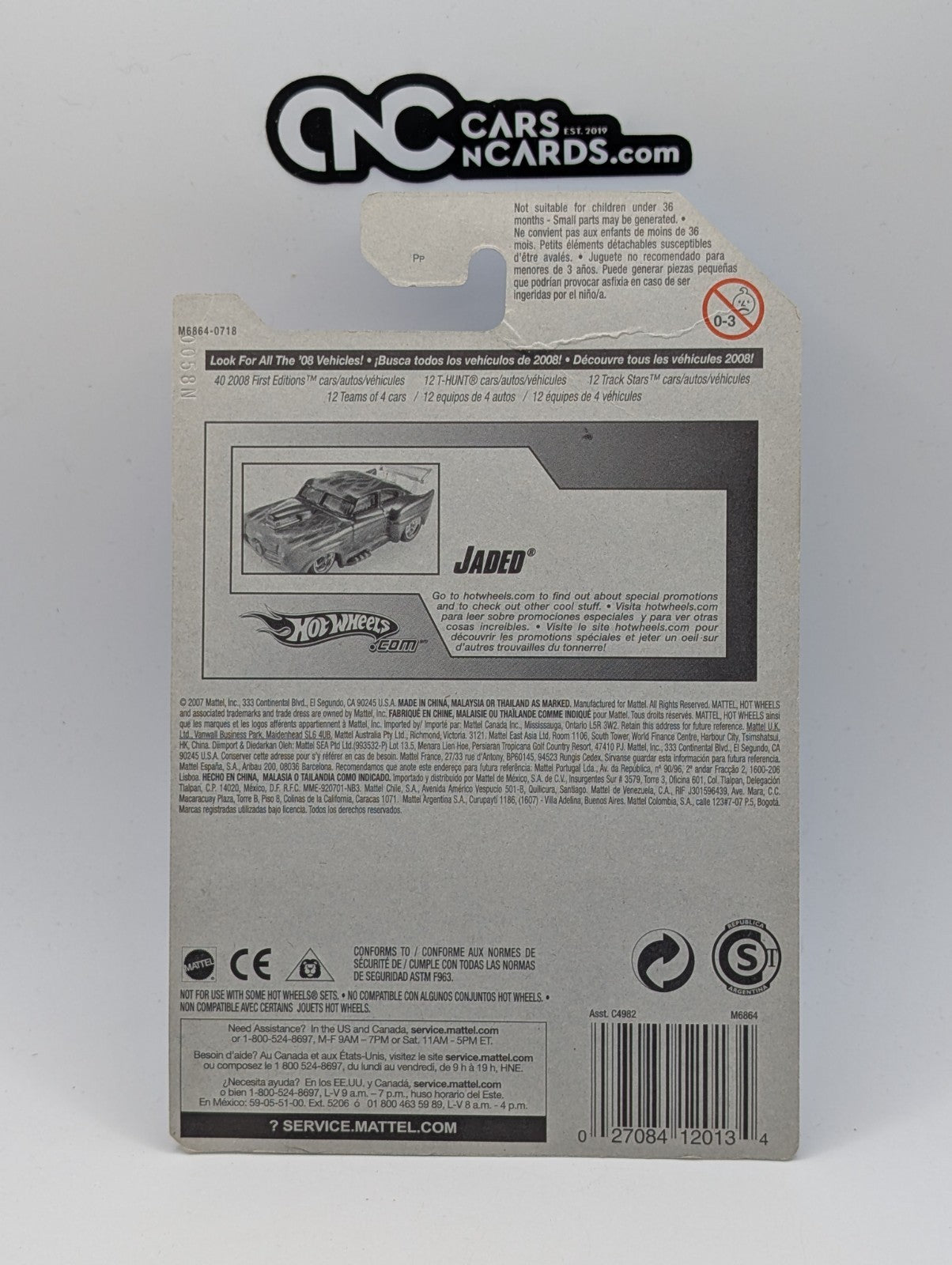 2008 Hot Wheels Dragsters 2/4 Jaded Green 158/172 (Card Crease)