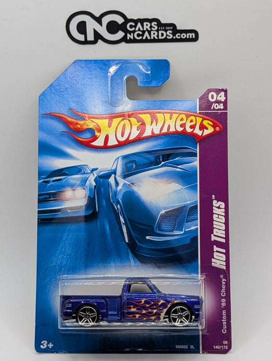 2008 Hot Wheels Hot Trucks 4/4 Custom '69 Chevy Pickup 140/172 (Soft Corners)