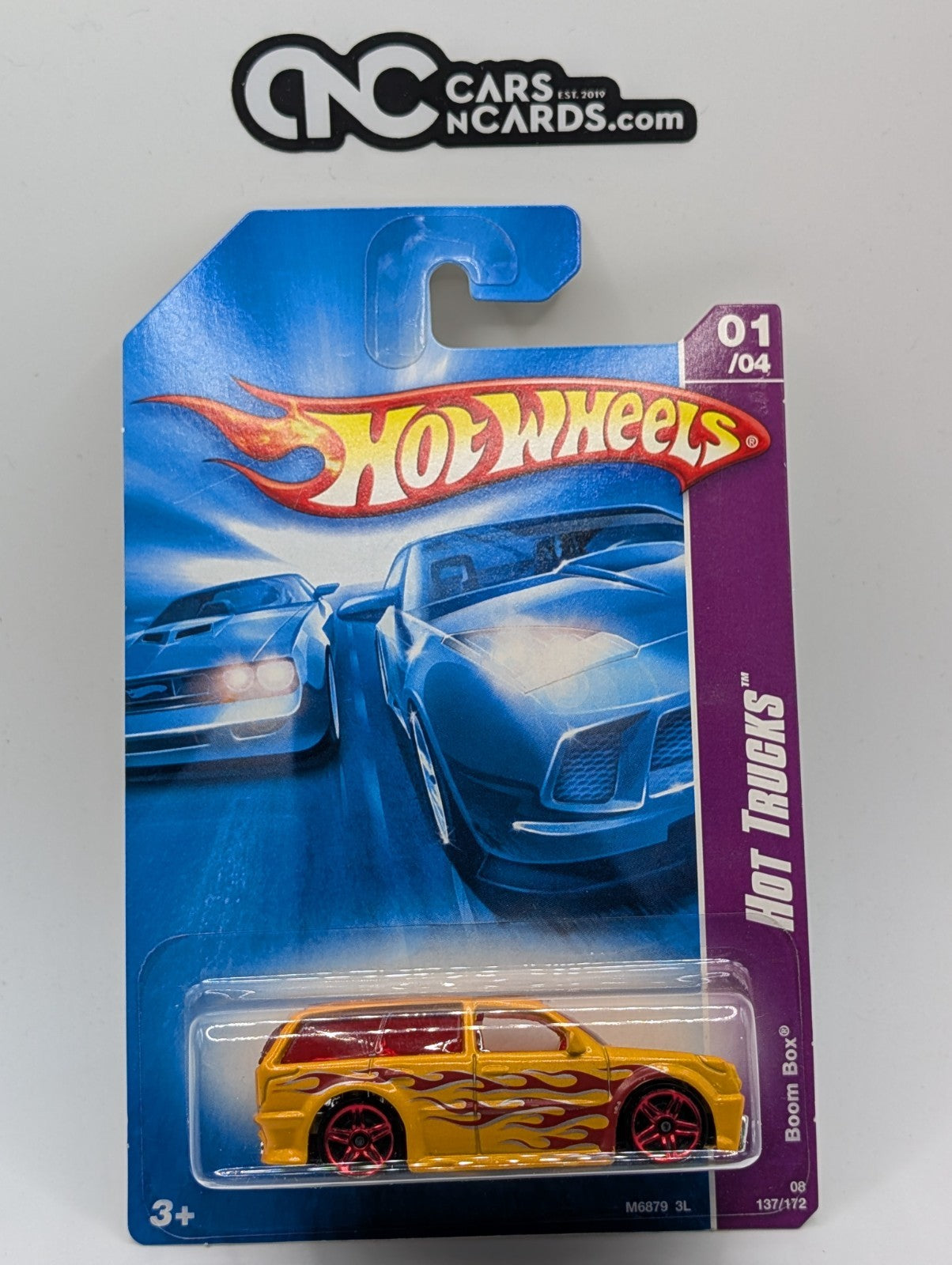 2008 Hot Wheels Hot Trucks 1/4 Boom Box Yellow 137/172 (Soft Corners)