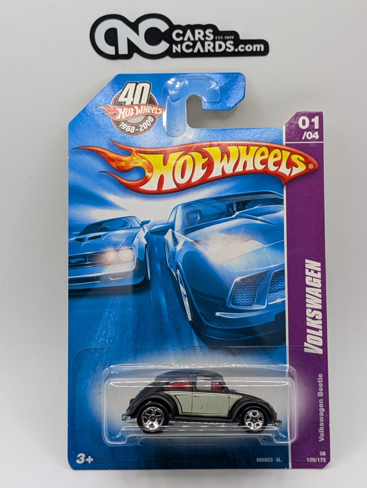 2008 Hot Wheels Volkswagen 1/4 Volkswagen Beetle 129/172 (Soft Corners)