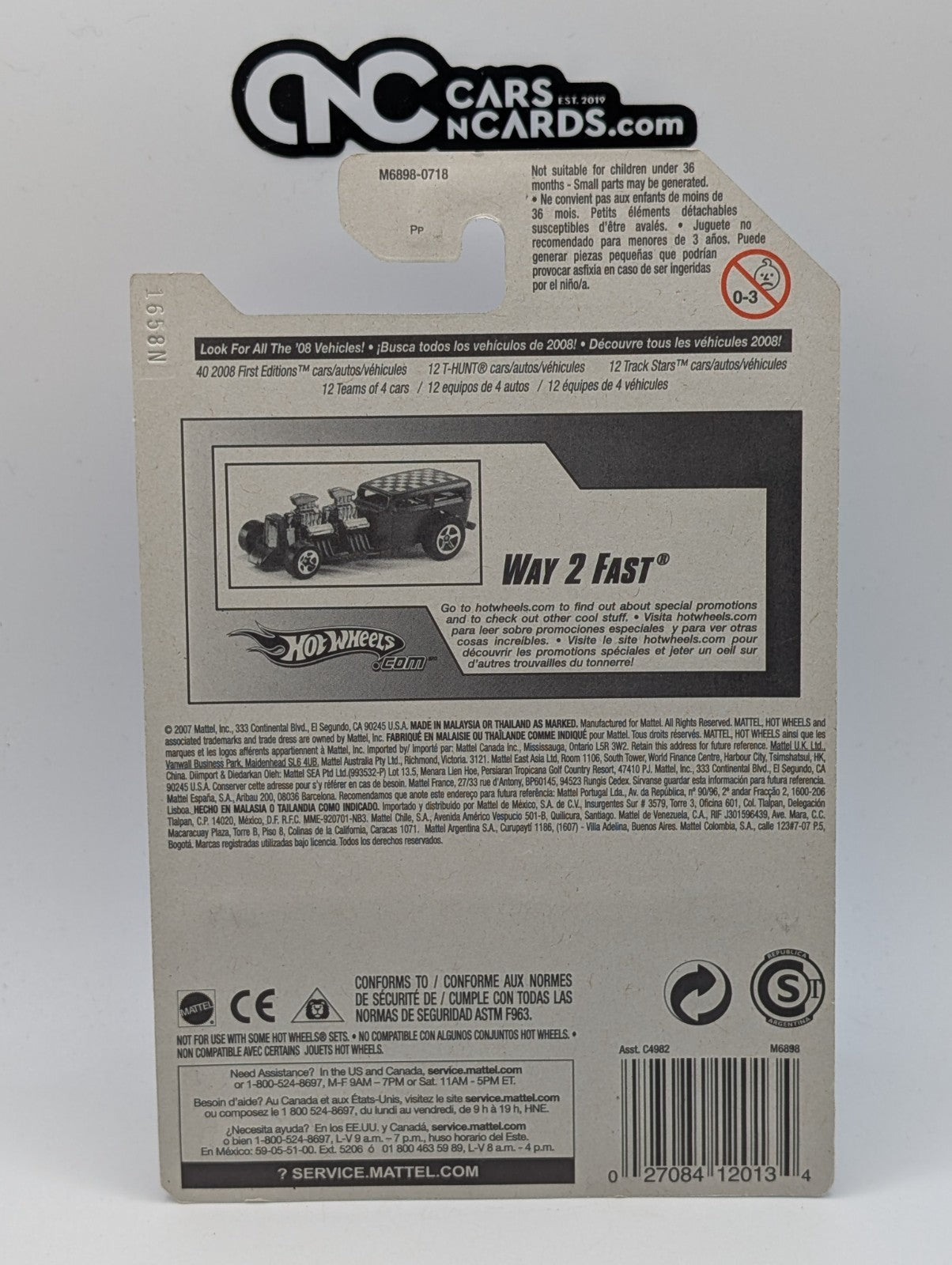 2008 Hot Wheels Rat Rods 4/4 Way 2 Fast Gray 128/172 (Soft Corners)