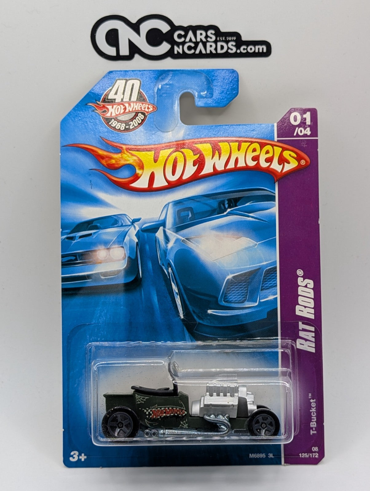 2008 Hot Wheels Rat Rods 1/4 T-Bucket Green 125/172 (Card Damage)
