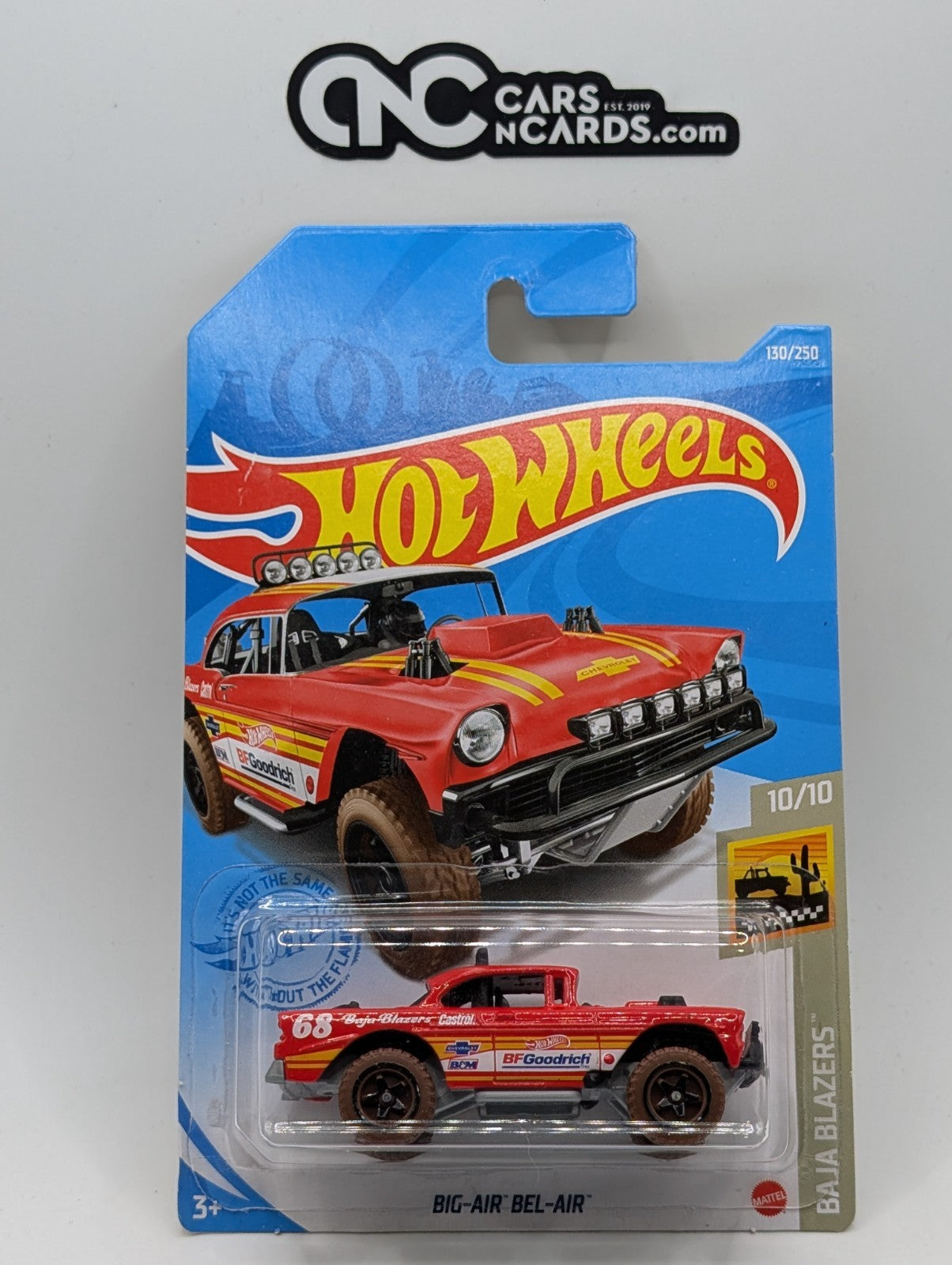 2021 Hot Wheels Baja Blazers 10/10 Big-Air Bel-Air Red 130/250 (Soft Corners)